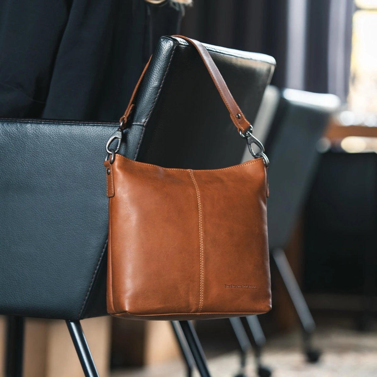 Jen Full-Grain Leather Shoulder Bag voor Dames – alternate product view 2