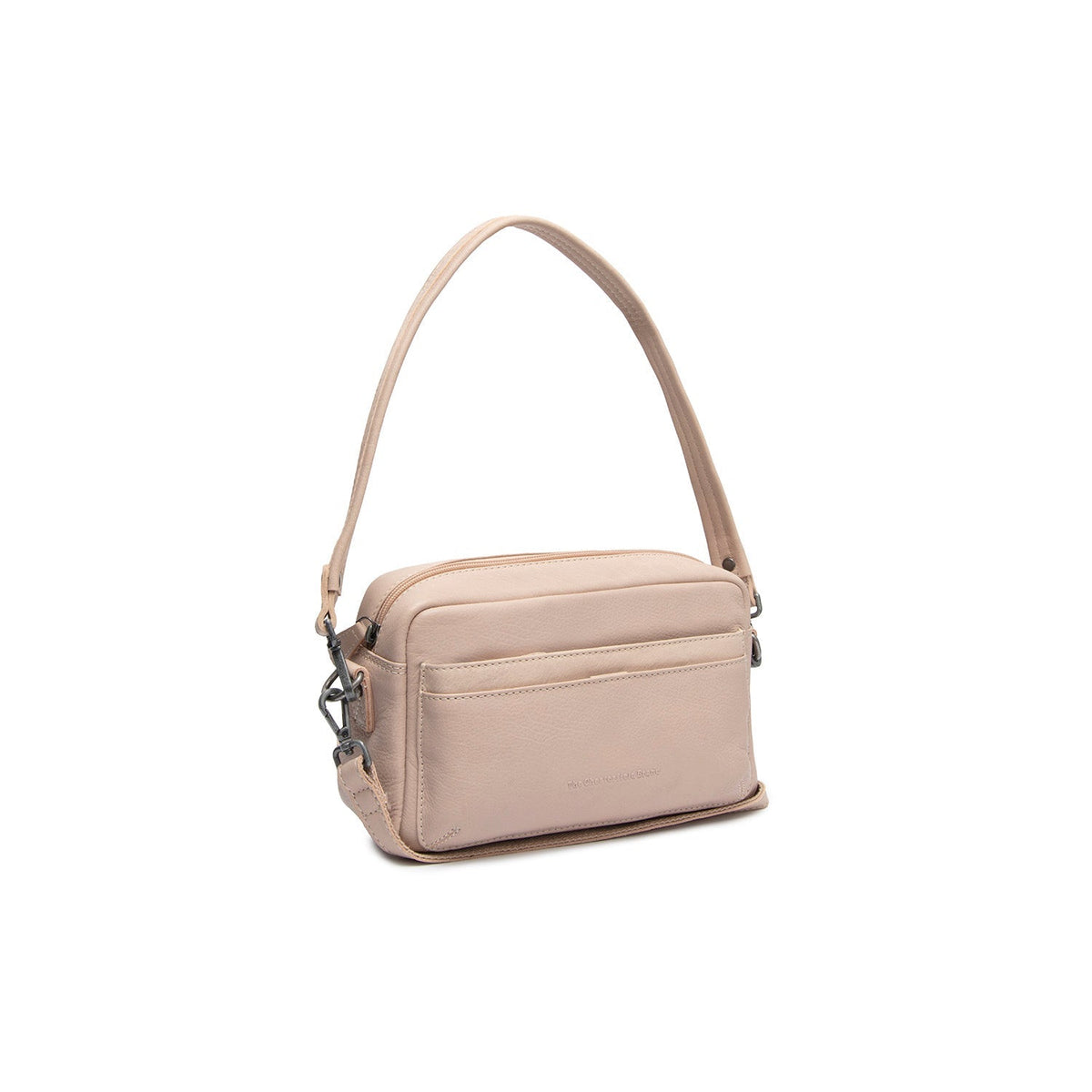 Liora Full-Grain Leather Shoulder Bag voor Dames in Classic 100% Full-Grain Leather - Full Exterior Front Profile View | Buy Online