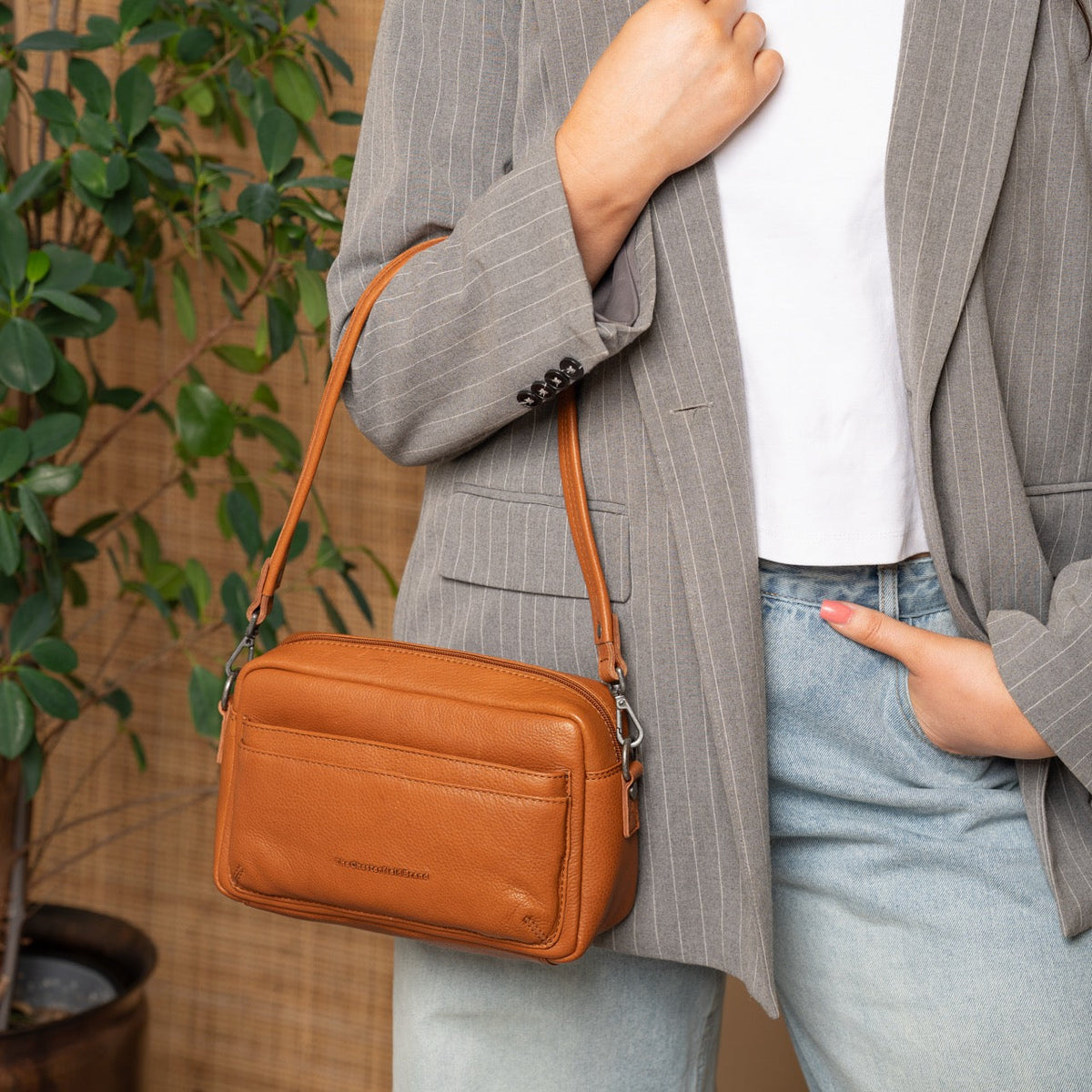 Liora Full-Grain Leather Shoulder Bag voor Dames – alternate product view 3