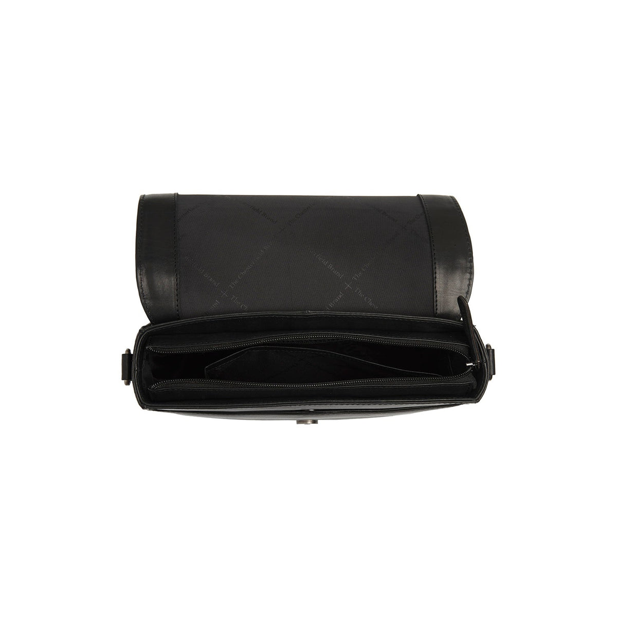Solid Antique Brass Hardware &amp; Heavy-Duty Dual Zipper Detail on Lizzola Full-Grain Leather Shoulder Bag voor Dames