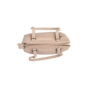 Solid Antique Brass Hardware &amp; Heavy-Duty Dual Zipper Detail on Marvos Full-Grain Leather Shoulder Bag voor Dames