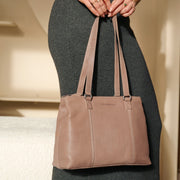 Marvos Full-Grain Leather Shoulder Bag voor Dames – alternate product view 3