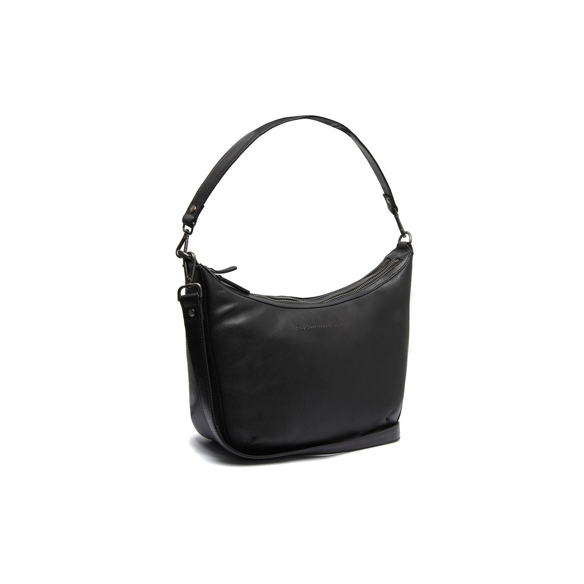Moneva Full-Grain Leather Shoulder Bag voor Dames in Classic 100% Full-Grain Leather - Full Exterior Front Profile View | Buy Online