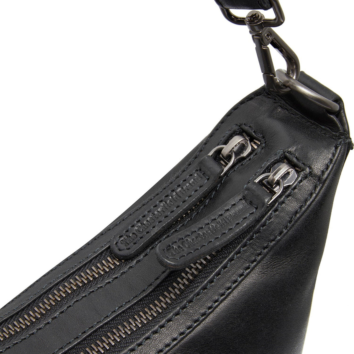 Moneva Full-Grain Leather Shoulder Bag voor Dames - Structured Side Profile Showing Gusset Depth &amp; Expansion Capacity