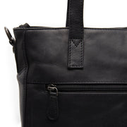 Mosel Full-Grain Leather Shoulder Bag voor Dames - Structured Side Profile Showing Gusset Depth &amp; Expansion Capacity