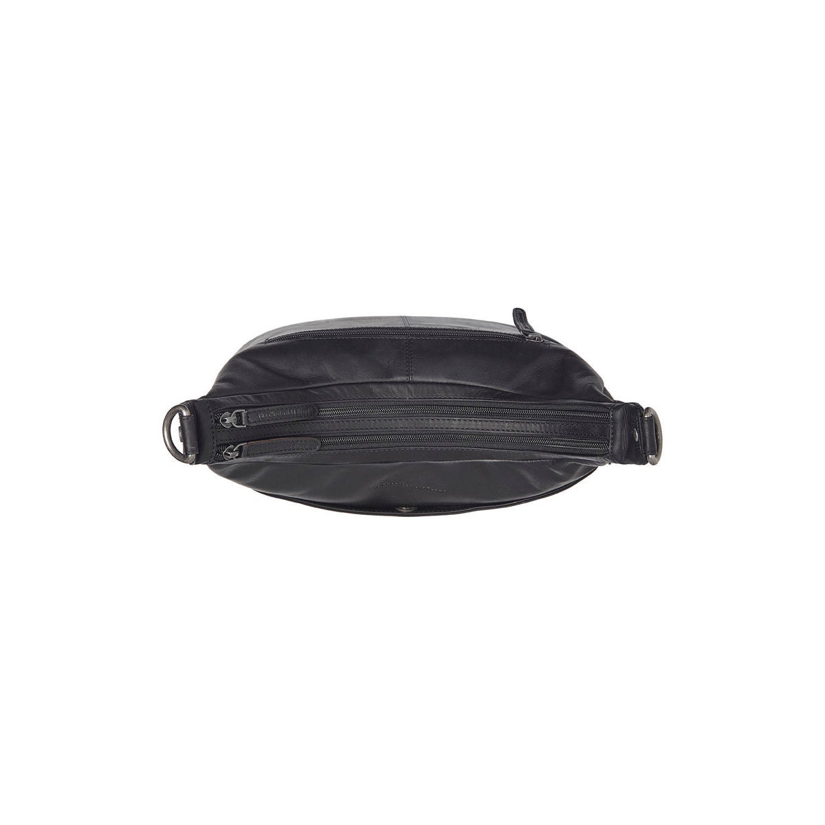 Solid Antique Brass Hardware &amp; Heavy-Duty Dual Zipper Detail on Olvia Full-Grain Leather Shoulder Bag voor Dames