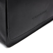 Classic 100% Full-Grain leather Bag - Rear Perspective Showing Reinforced Leather Straps & Stitching