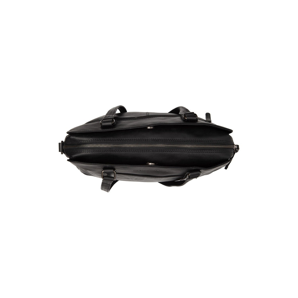 Pretoria Full-Grain Leather Shoulder Bag voor Dames - Structured Side Profile Showing Gusset Depth &amp; Expansion Capacity