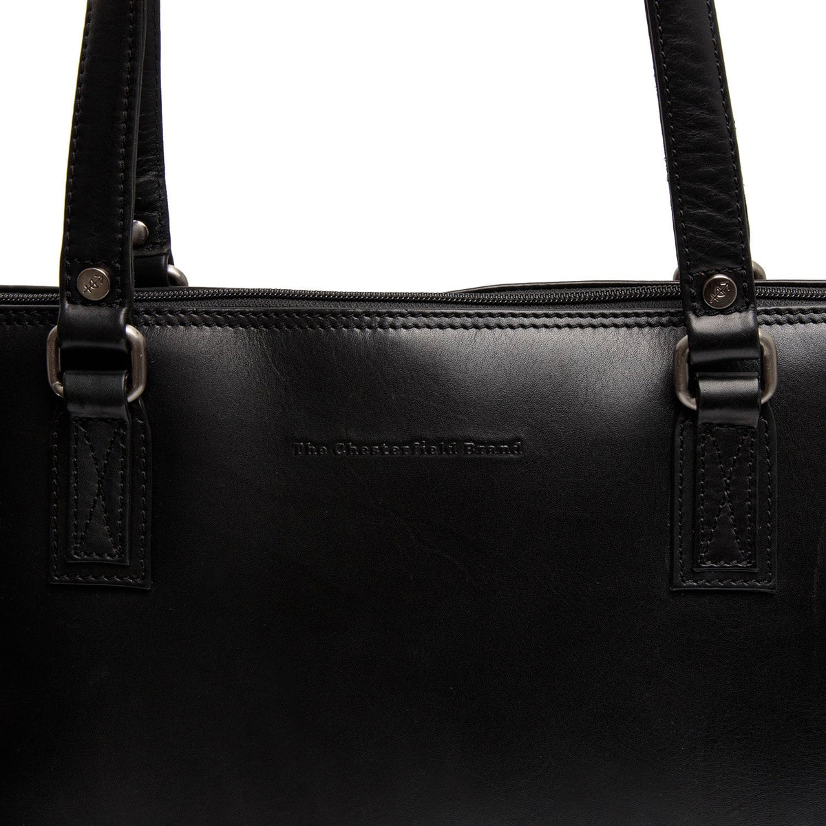 
Classic 100% Full-Grain leather Bag - Achteraanzicht met versterkte leren banden