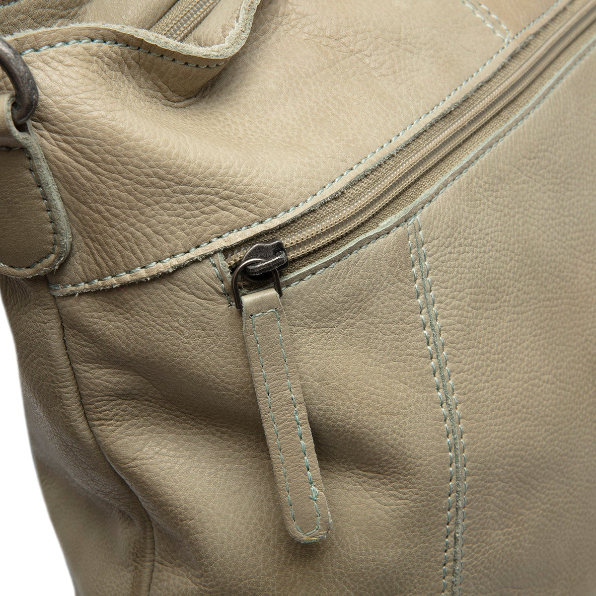 
Classic 100% Full-Grain leather Bag - Achteraanzicht met versterkte leren banden
