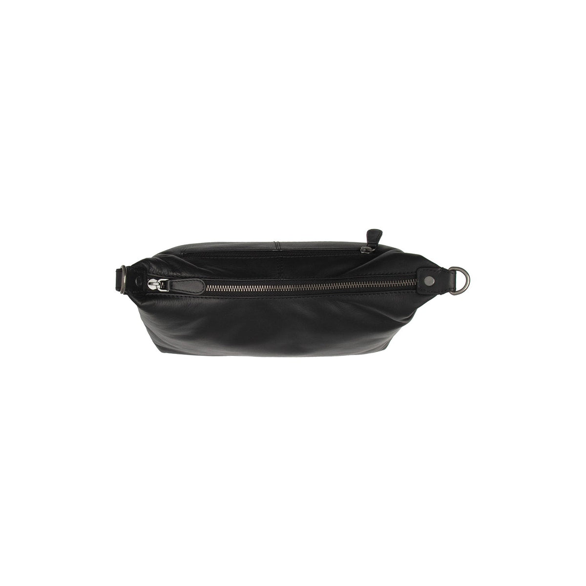 Skara Full-Grain Leather Shoulder Bag voor Dames - Structured Side Profile Showing Gusset Depth &amp; Expansion Capacity
