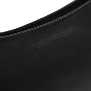 Solid Antique Brass Hardware &amp; Heavy-Duty Dual Zipper Detail on Valentano Full-Grain Leather Shoulder Bag voor Dames