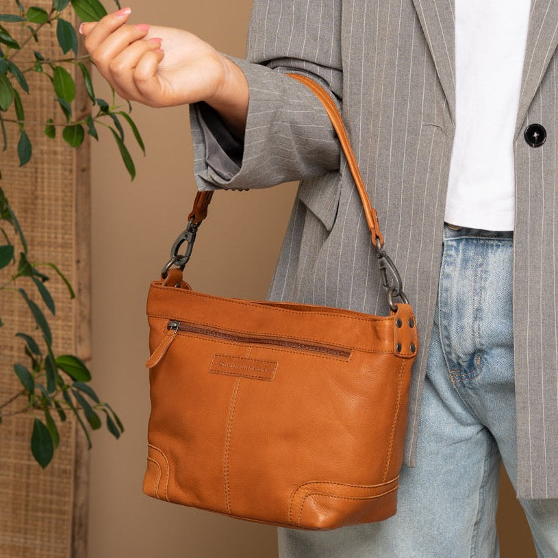 Zarita Full-Grain Leather Shoulder Bag voor Dames – alternate product view 2