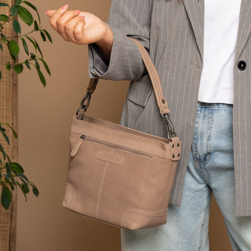Zarita Full-Grain Leather Shoulder Bag voor Dames – alternate product view 2