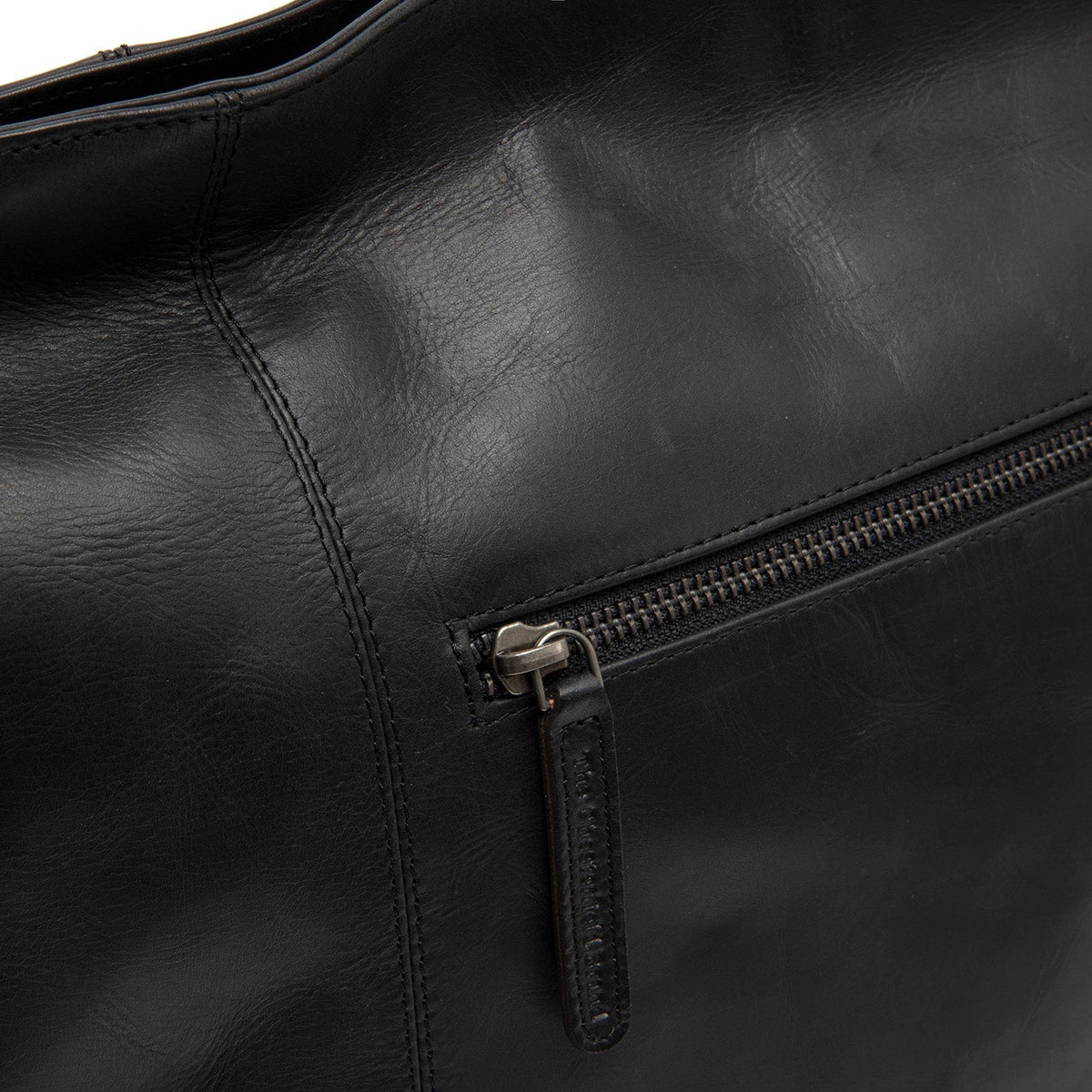 Zira Full-Grain Leather Shoulder Bag voor Dames - Structured Side Profile Showing Gusset Depth &amp; Expansion Capacity