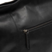 Zira Full-Grain Leather Shoulder Bag voor Dames - Structured Side Profile Showing Gusset Depth &amp; Expansion Capacity