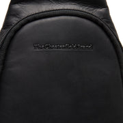 Solid Antique Brass Hardware &amp; Heavy-Duty Dual Zipper Detail on Leather Sling Bag Bowey voor Dames