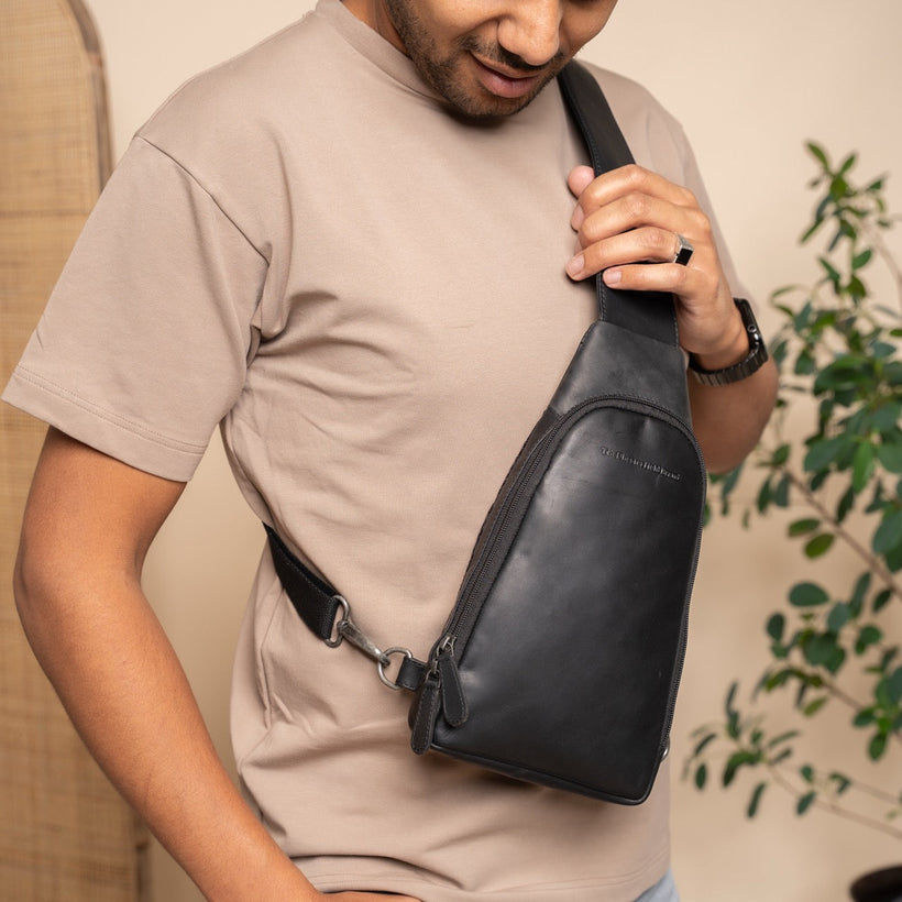 Leather Sling Bag Bowey voor Dames