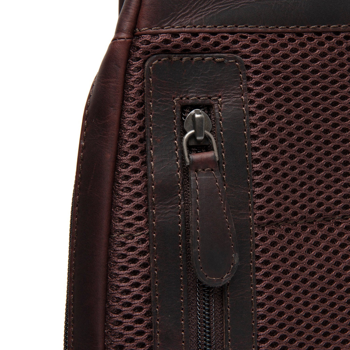 Brown Leather Sling Bag Bowey voor Dames, detail view 4