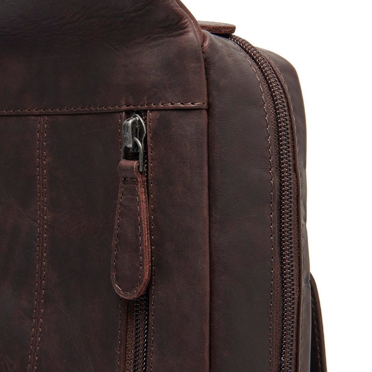 Brown Leather Sling Bag Turelle voor Dames, detail view 3
