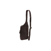 Brown Leather Sling Bag Turelle voor Dames, detail view 6