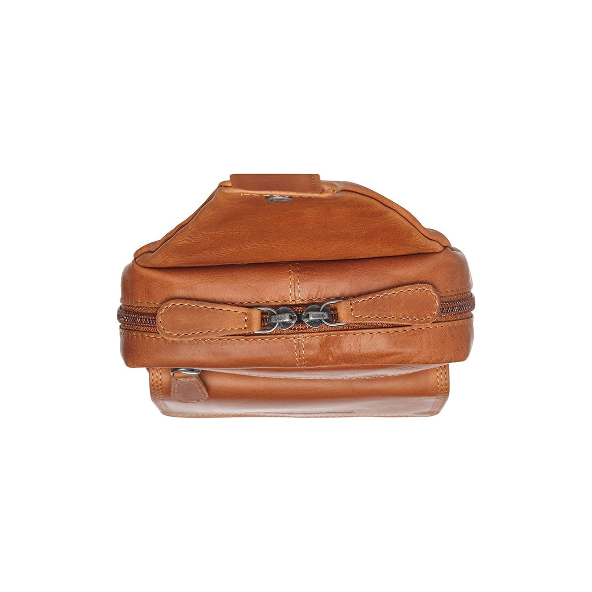 Cognac Leather Sling Bag Turelle voor Dames, detail view 3