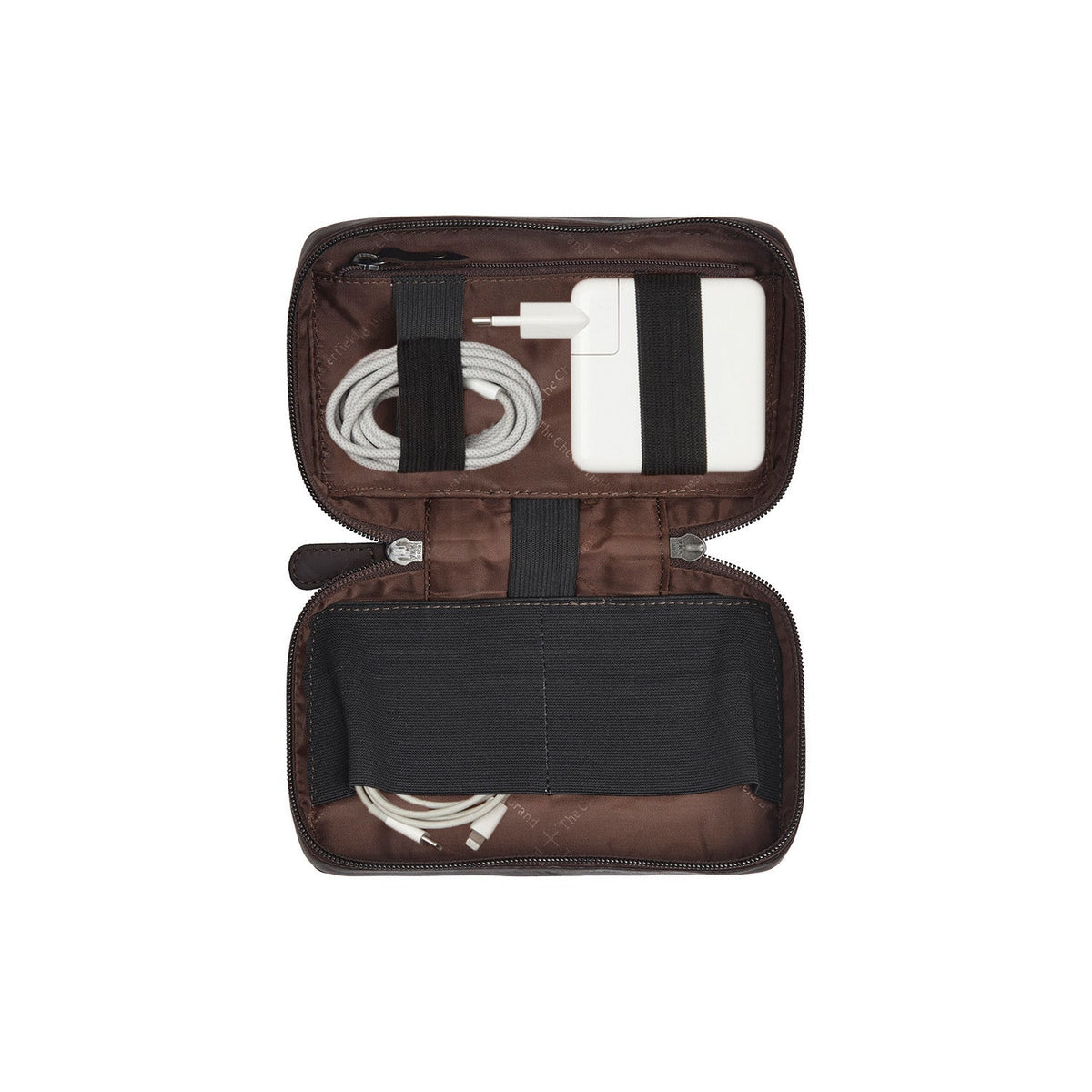 Tailored Rib Cuffs &amp; Hem Craftsmanship Construction Detail on Leather Tech-Organizer Ardan voor Dames