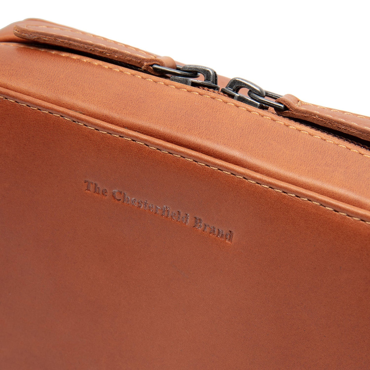 Cognac Leather Tech-Organizer Ardan voor Dames, detail view 1