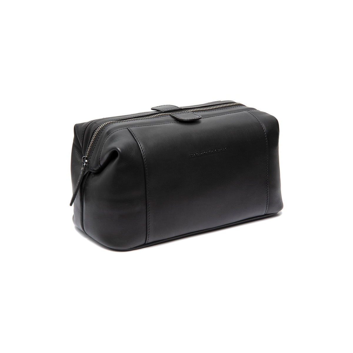 Biassa Full-Grain Leather Toiletry Bag voor Dames in Classic 100% Full-Grain Leather - Front Profile View &amp; Tailored Silhouette | Buy Online