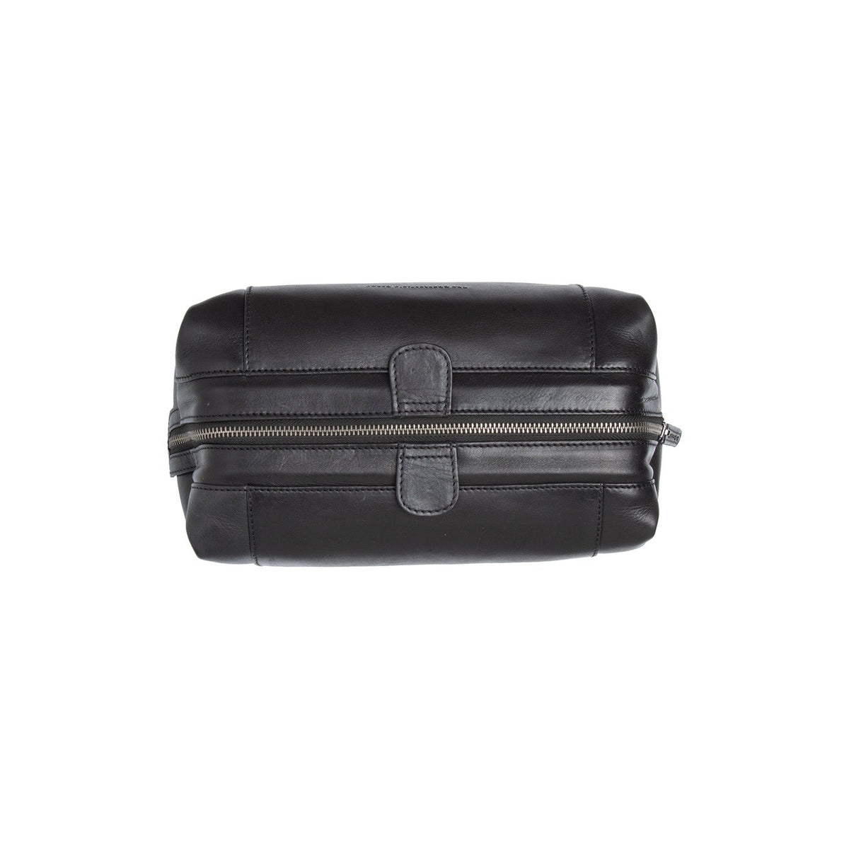 Biassa Full-Grain Leather Toiletry Bag voor Dames - Lateral Side Profile View Showing Sleeve Cut &amp; Athletic Taper Fit