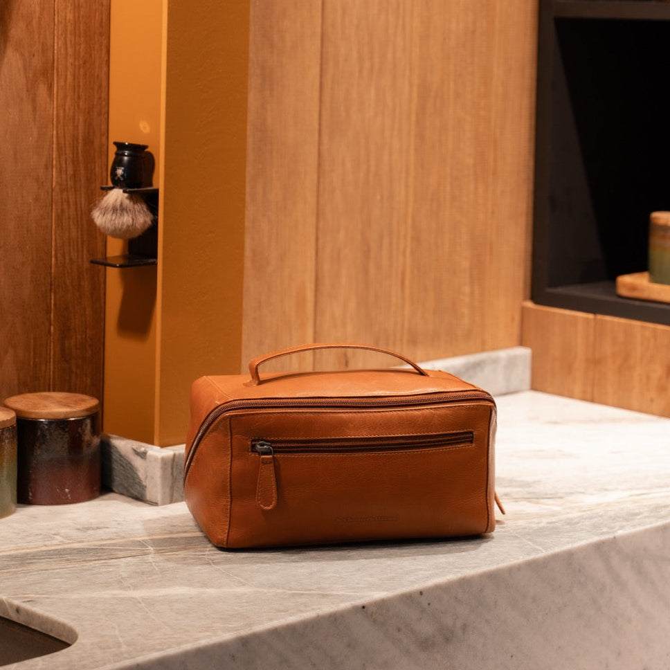 Elmia Full-Grain Leather Toiletry Bag voor Dames – alternate product view 3