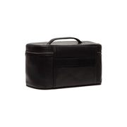 Tailored Rib Cuffs &amp; Hem Craftsmanship Construction Detail on Limone Full-Grain Leather Toiletry Bag voor Dames