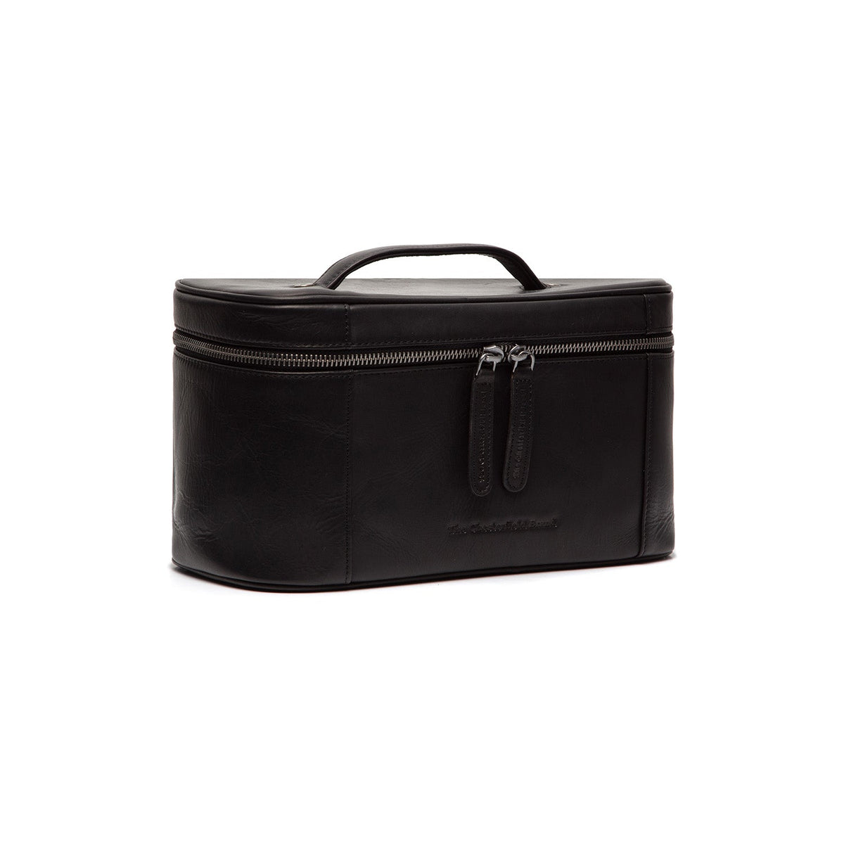 Limone Full-Grain Leather Toiletry Bag voor Dames in Classic 100% Full-Grain Leather - Front Profile View &amp; Tailored Silhouette | Buy Online