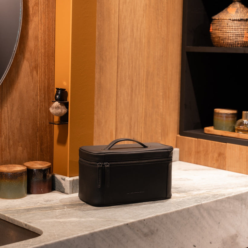Limone Full-Grain Leather Toiletry Bag voor Dames
