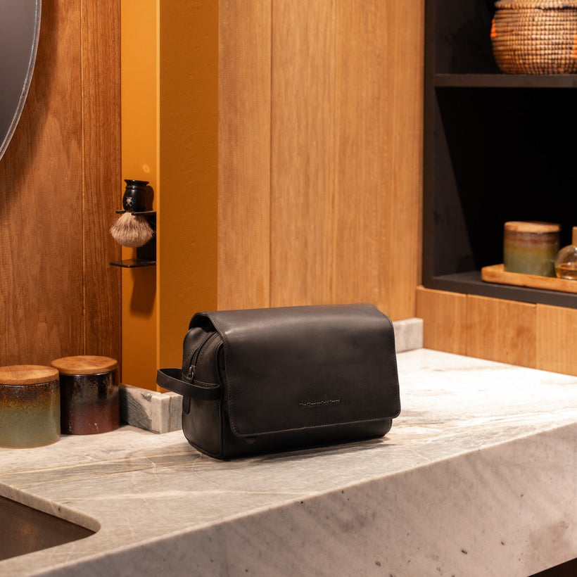 Rosario Full-Grain Leather Toiletry Bag voor Dames