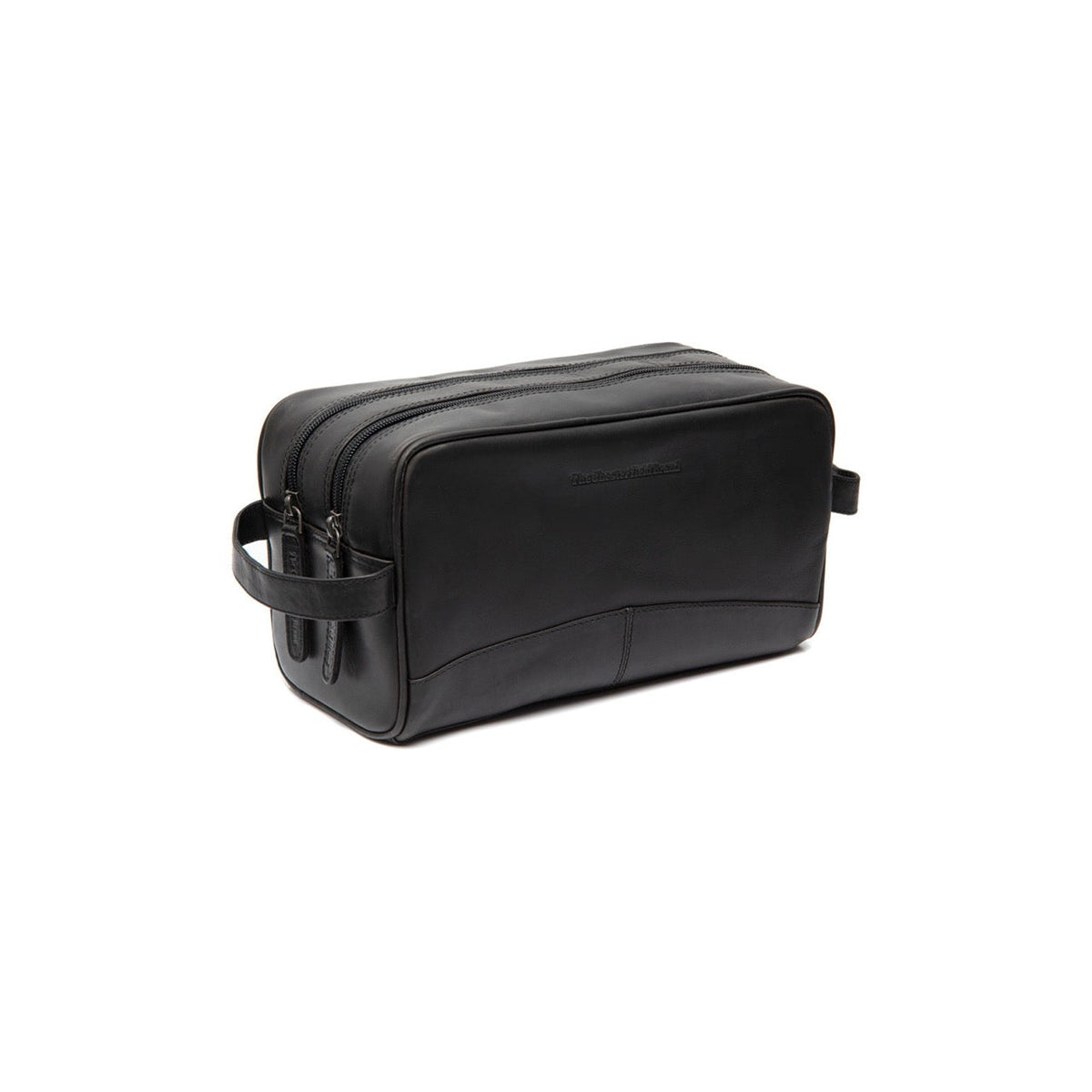 Stacey Full-Grain Leather Toiletry Bag voor Dames in Classic 100% Full-Grain Leather - Front Profile View &amp; Tailored Silhouette | Buy Online