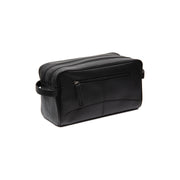 Styled Fit Perspective of Stefan Full-Grain Leather Toiletry Bag voor Dames on Model - Natural Daylight Drape