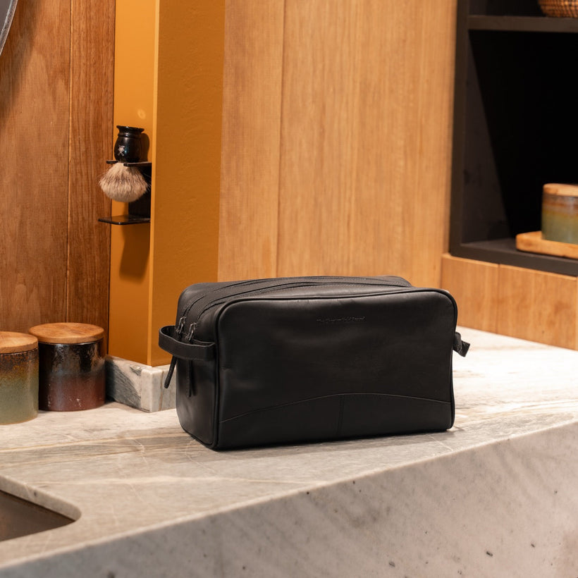 Stefan Full-Grain Leather Toiletry Bag voor Dames