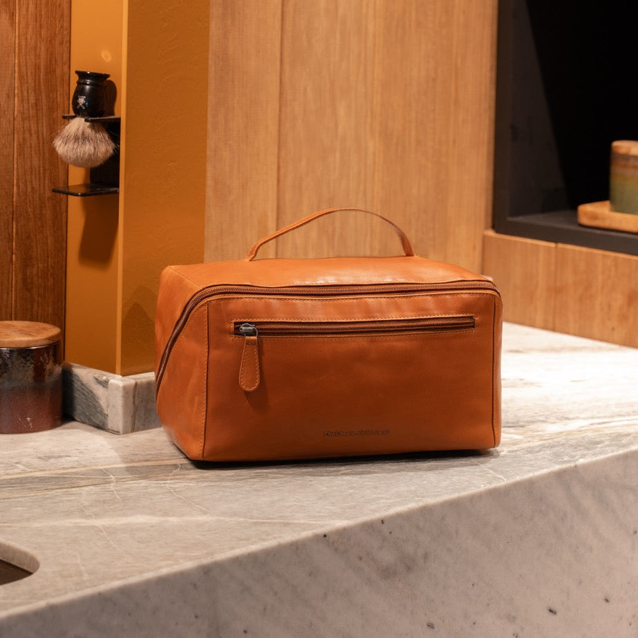 Trevia Full-Grain Leather Toiletry Bag voor Dames – alternate product view 2