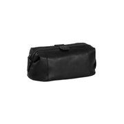 Vince Full-Grain Leather Toiletry Bag voor Dames in Classic 100% Full-Grain Leather - Front Profile View &amp; Tailored Silhouette | Buy Online