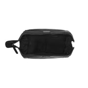 Vince Full-Grain Leather Toiletry Bag voor Dames - Lateral Side Profile View Showing Sleeve Cut &amp; Athletic Taper Fit