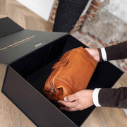 Vince Full-Grain Leather Toiletry Bag voor Dames – alternate product view 2