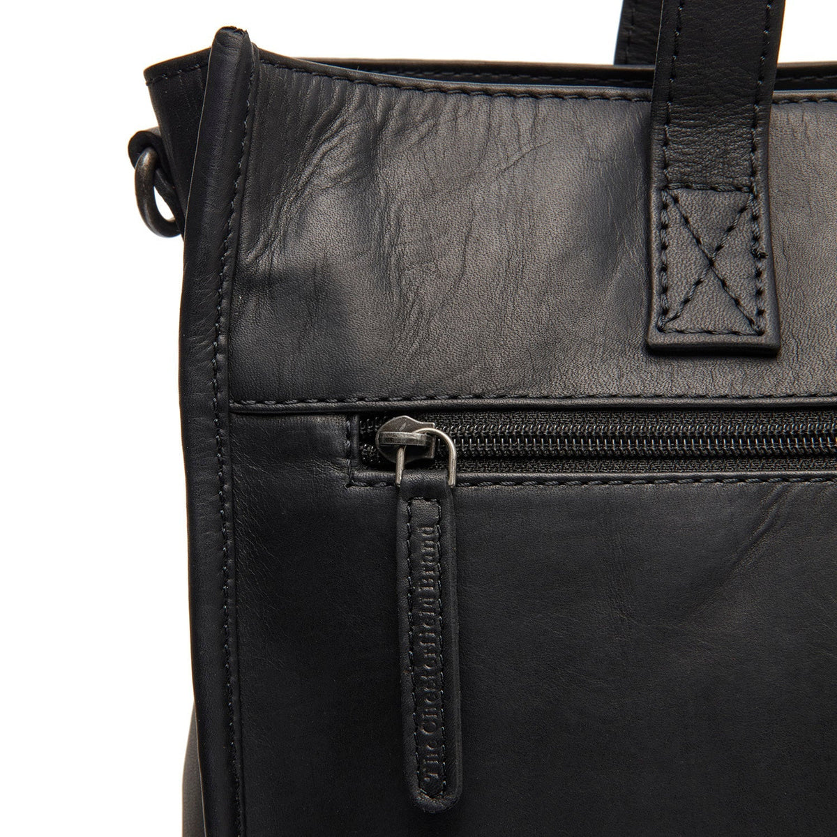 Adana Full-Grain Leather Tote Bag voor Dames - Structured Side Profile Showing Gusset Depth &amp; Expansion Capacity
