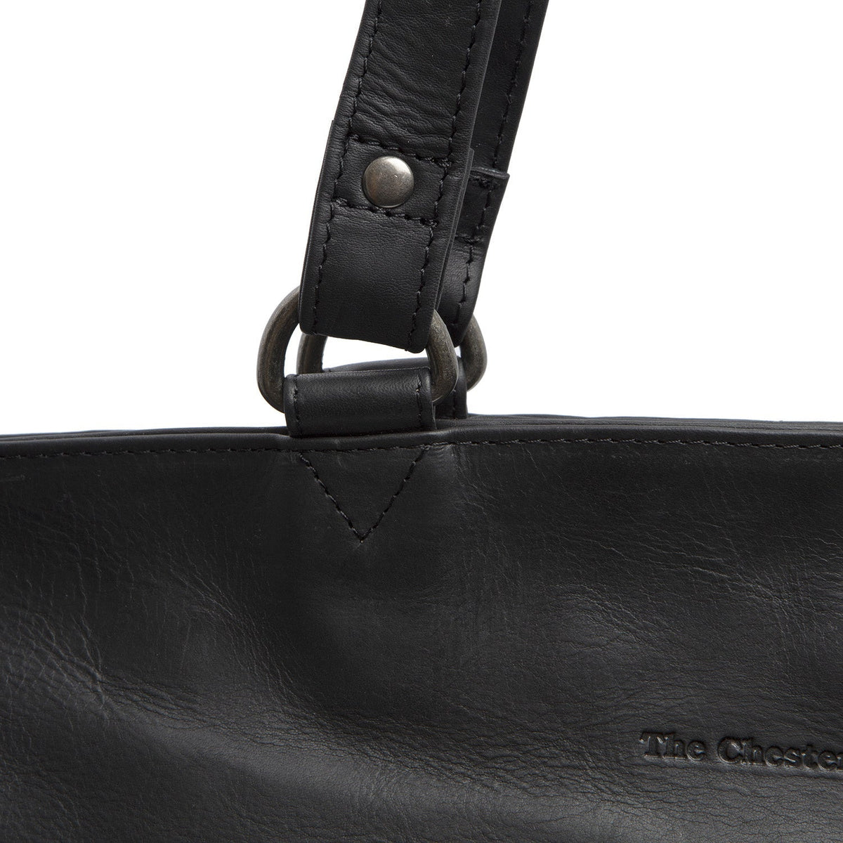 Berlin Volnerfleer Lederen shopper - Structured Side Profile Showing Gusset Depth &amp; Expansion Capacity