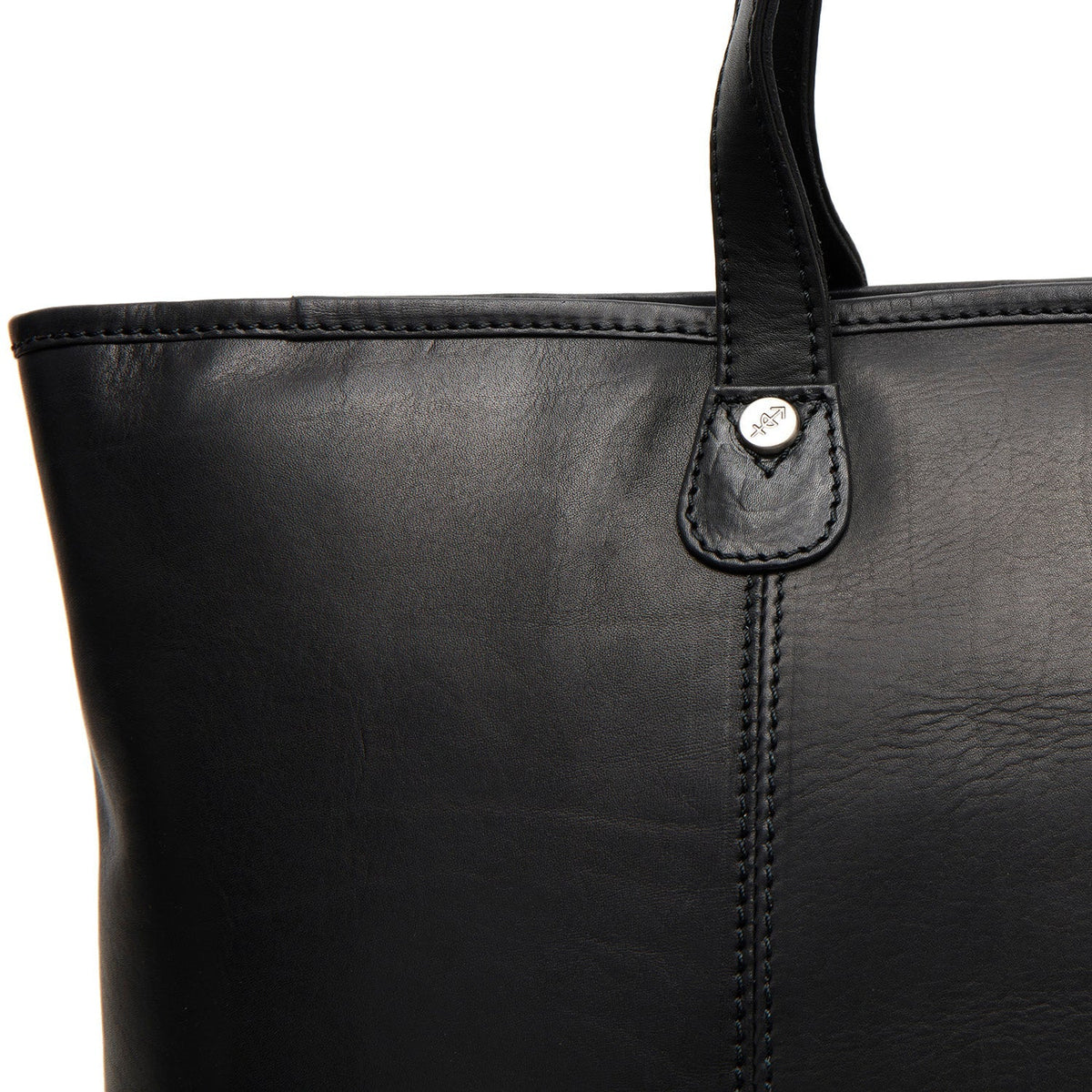 Solid Antique Brass Hardware &amp; Heavy-Duty Dual Zipper Detail on Ferrera Full-Grain Leather Tote Bag voor Dames
