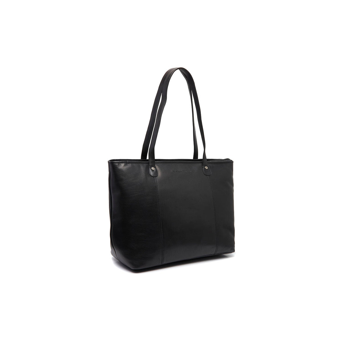 Ferrera Full-Grain Leather Tote Bag voor Dames in Classic 100% Full-Grain Leather - Full Exterior Front Profile View | Buy Online
