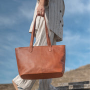 Monza Full-Grain Leather Tote Bag voor Dames – alternate product view 2