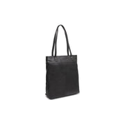 Solvia Full-Grain Leather Tote Bag voor Dames in Classic 100% Full-Grain Leather - Full Exterior Front Profile View | Buy Online