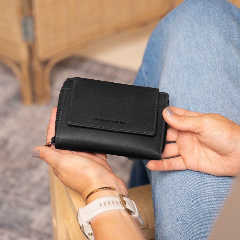 Ascot Full-Grain Leather Wallet voor Dames