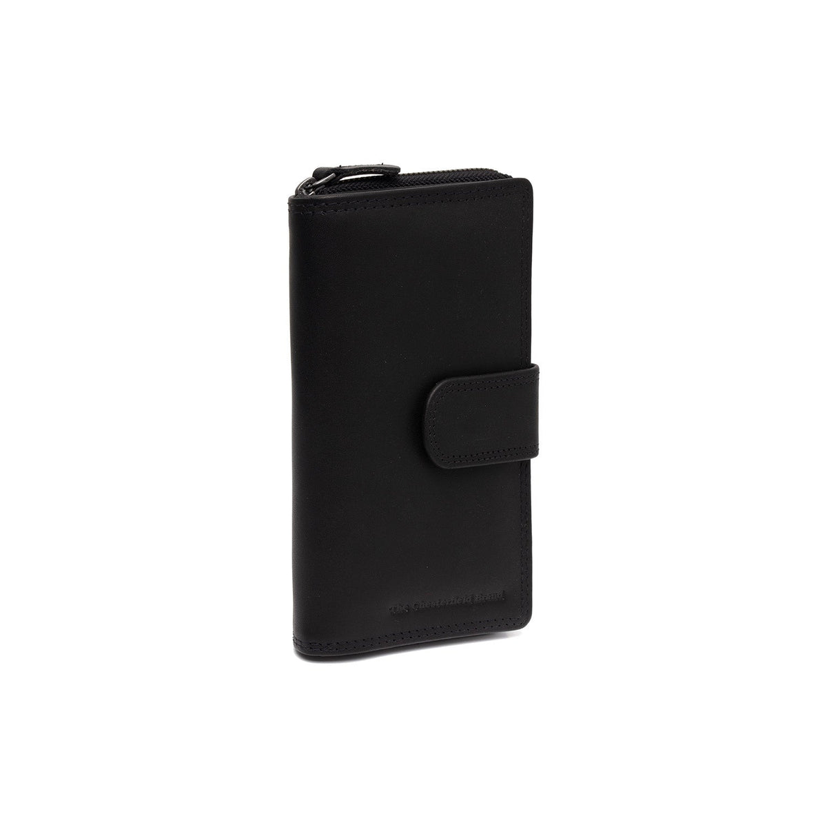 Charlotte Full-Grain Leather Wallet voor Dames in Classic 100% Full-Grain Leather - Full Exterior Front Profile View | Buy Online
